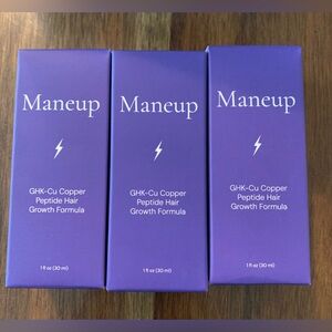 Bundle (3) MANEUPHair Restoration Serum Advanced GHK-Cu Copper Peptide Formula